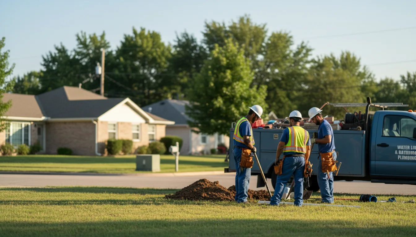 Residential water line and bathroom plumbing service in Jourdanton, TX